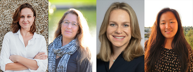 Four side by side headshots of Maja Jeranko, BJ Cummings, Katelin Teigen and Juliette Randazza